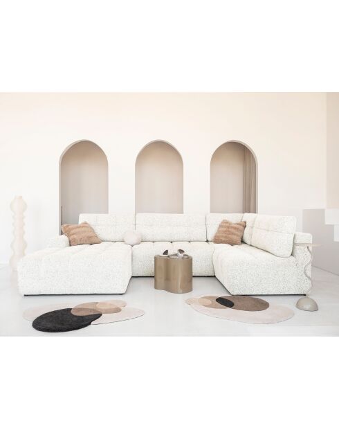 Lulu beige converteerbare U-hoekbank links - 333x187x94 cm