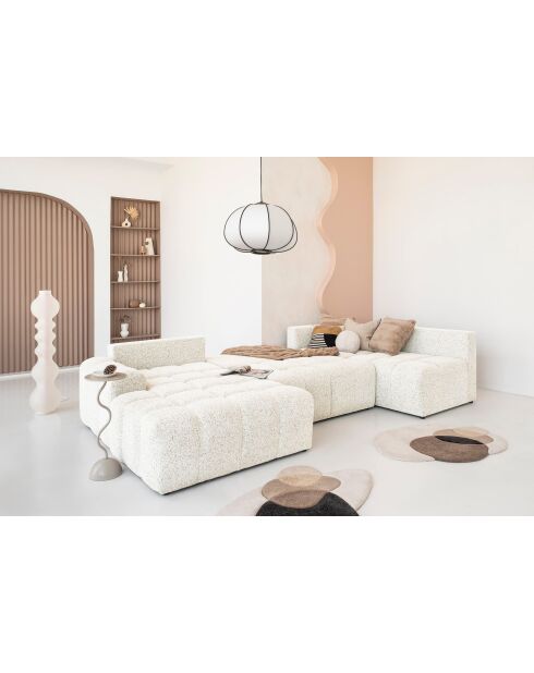 Lulu beige converteerbare U-hoekbank links - 333x187x94 cm