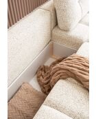 Lulu beige converteerbare U-hoekbank links - 333x187x94 cm