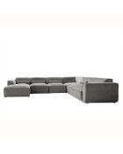 Festes U-Ecksofa, rechts Flex Felix Gray - 337x265x70 cm