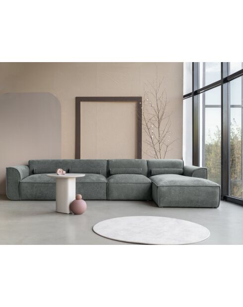 Divano angolare fisso M, destro Flex Felix Olive- 340x154x70 cm