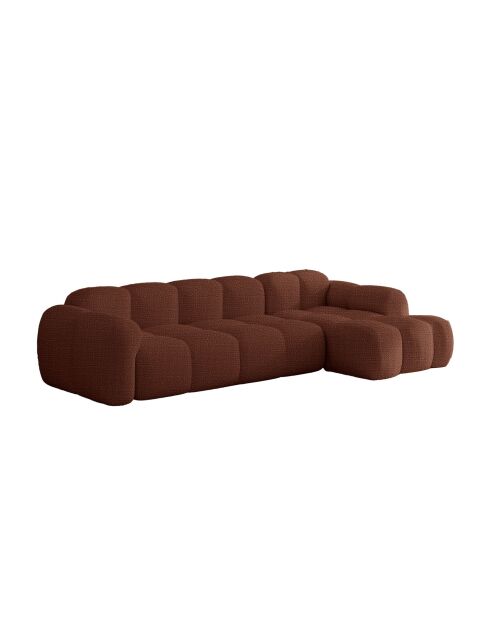 Festes S-Ecksofa, rechts Cloud Terracotta- 248x160x76 cm