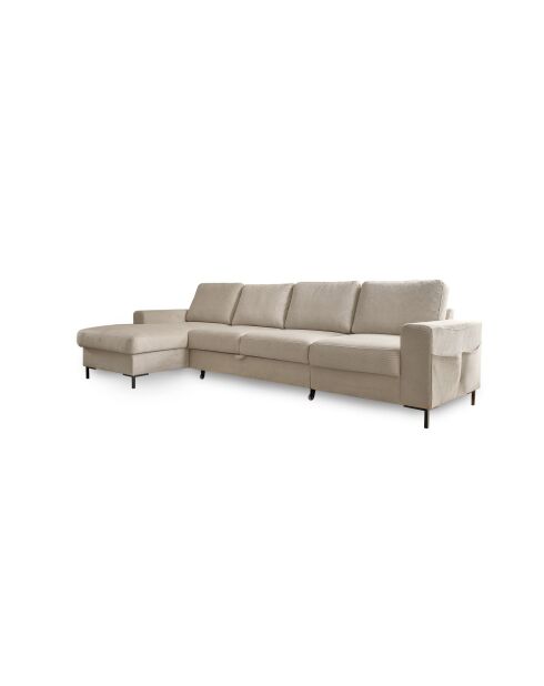 S-MAX Wandelbares Ecksofa linke Ecke Lofty Lilly Beige- 306x150x84 cm