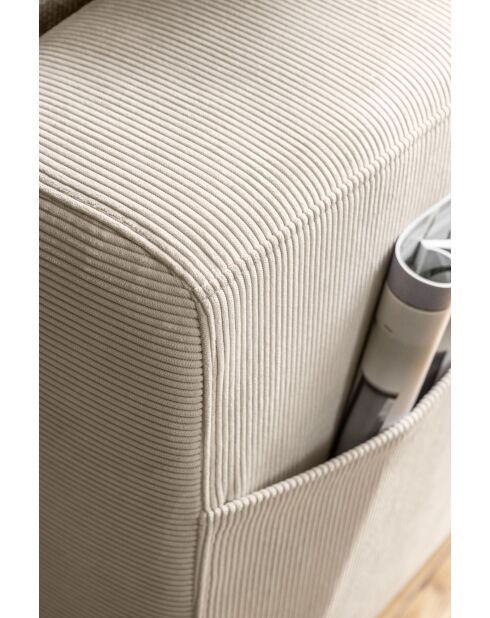 S-MAX Wandelbares Ecksofa linke Ecke Lofty Lilly Beige- 306x150x84 cm