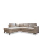 L Ecksofa, umwandelbar, linke Ecke, Lofty Lilly, Beige, 237 x 197 x 84 cm