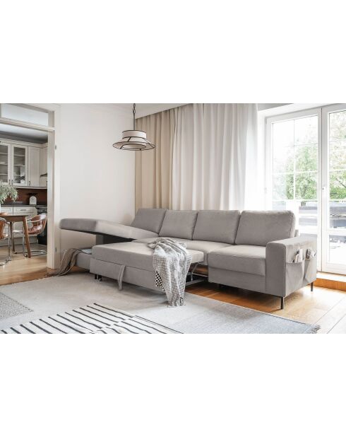 S-MAX Wandelbares Ecksofa linke Ecke Lofty Lilly Taupe- 306x150x84 cm