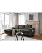 Divano angolare sinistro convertibile Lofty Lilly grigio - 236x148x84 cm