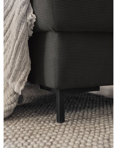 Divano angolare sinistro convertibile Lofty Lilly grigio - 236x148x84 cm