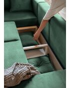 U hoekbank omvormbaar linkerhoek Lazy Lukka Bottle Green - 320x191x85 cm