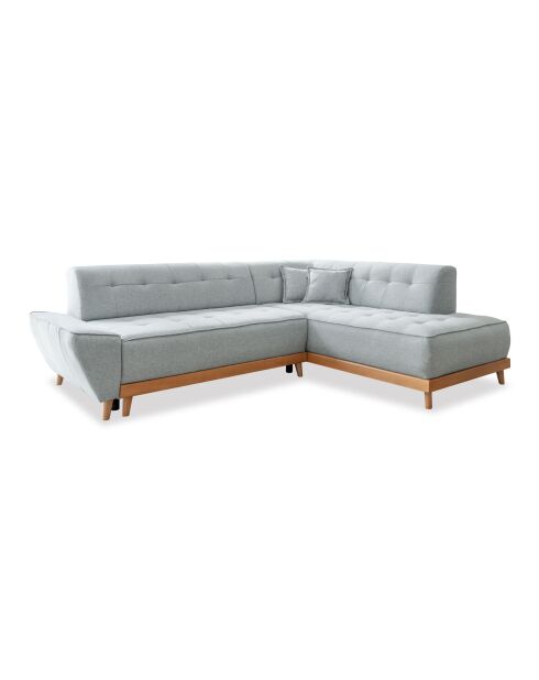 6pl Rechts converteerbare hoekbank Dazzling Daisy Lichtgrijs- 253x190x77 cm