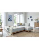 6pl Rechts converteerbare hoekbank Dazzling Daisy Lichtgrijs- 253x190x77 cm