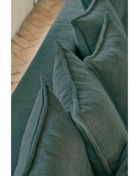 L Ausziehbares Ecksofa; rechte Ecke Lazy Lukka Turquoise- 247x191x85 cm