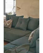 L Ausziehbares Ecksofa; rechte Ecke Lazy Lukka Turquoise- 247x191x85 cm