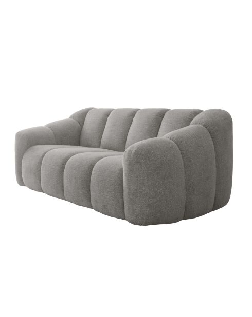 Lichtgrijze tweezitsbank Shell - 190x109x75 cm