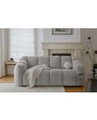 Lichtgrijze tweezitsbank Shell - 190x109x75 cm