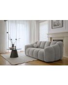 Lichtgrijze tweezitsbank Shell - 190x109x75 cm