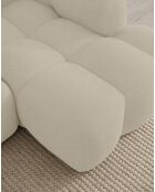 Festes S-Ecksofa, rechts Cloud Beige- 248x160x76 cm