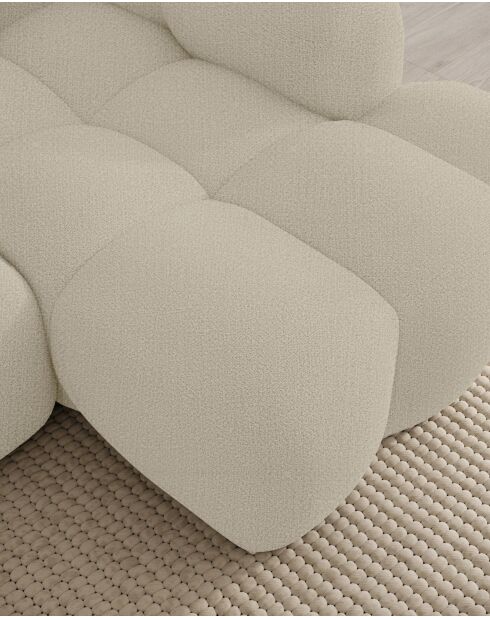 Festes S-Ecksofa, rechts Cloud Beige- 248x160x76 cm