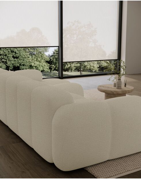 Festes S-Ecksofa, rechts Cloud Beige- 248x160x76 cm
