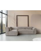 Festes L-Ecksofa, links; Flex Felix Dunkelbeige - 265x169x70 cm