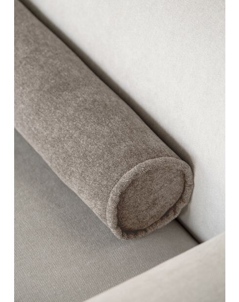 Festes L-Ecksofa, links; Flex Felix Dunkelbeige - 265x169x70 cm