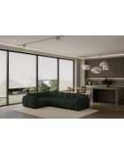 Vaste hoekbank L, links Cloud Dark Green- 260x197x76 cm