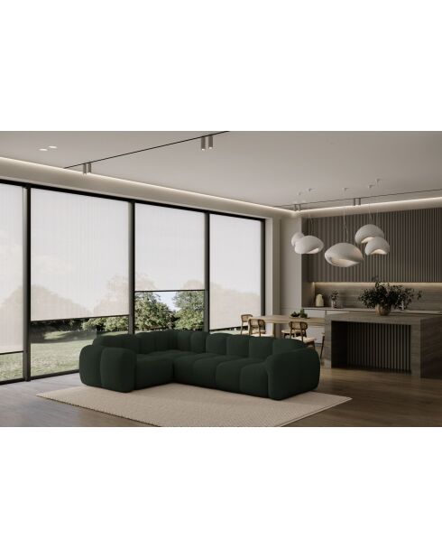 Vaste hoekbank L, links Cloud Dark Green- 260x197x76 cm