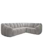 Vaste hoekbank L, rechts, lichtgrijs - 265x205x75 cm