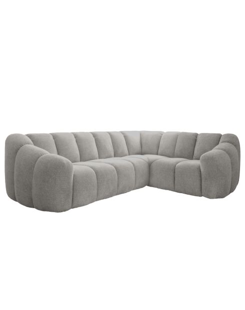 Vaste hoekbank L, rechts, lichtgrijs - 265x205x75 cm