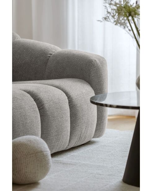 Vaste hoekbank L, rechts, lichtgrijs - 265x205x75 cm