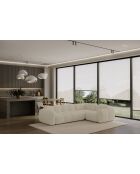 Fixiertes M-Ecksofa, rechts Cloud Beige- 260x197x76 cm