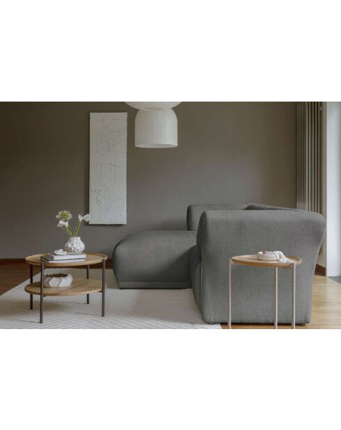 Divano angolare fisso M sinistro Gatsby grigio - 338x175x87 cm