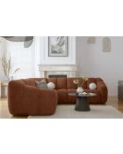 L-MAX Shell Terracotta vaste hoekbank - 265x265x75 cm