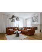 L-MAX Shell Terracotta vaste hoekbank - 265x265x75 cm