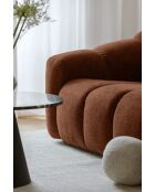 L-MAX Shell Terracotta vaste hoekbank - 265x265x75 cm