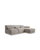Festes Ecksofa XS, rechts Flex Felix Dunkelbeige- 244x154x70 cm