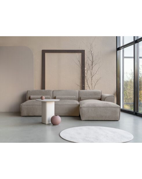 Festes Ecksofa XS, rechts Flex Felix Dunkelbeige- 244x154x70 cm