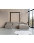 Festes Ecksofa XS, rechts Flex Felix Dunkelbeige- 244x154x70 cm