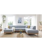Dazzling Daisy Ecksofa, 8-teilig, umwandelbar, links, 330 x 190 x 77 cm, Hellblau