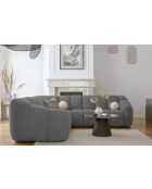 Sofá angular fijo L-MAX Shell gris - 265x265x75 cm