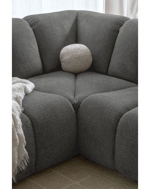 Sofá angular fijo L-MAX Shell gris - 265x265x75 cm