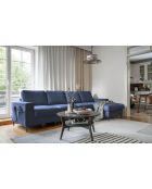 S-MAX Lofty Lilly Ecksofa, umwandelbar, rechtwinklig, marineblau, 306 x 150 x 84 cm