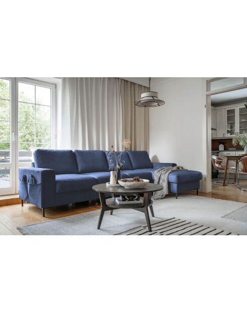 S-MAX Lofty Lilly Ecksofa, umwandelbar, rechtwinklig, marineblau, 306 x 150 x 84 cm