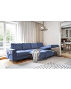 S-MAX Lofty Lilly Ecksofa, umwandelbar, rechtwinklig, marineblau, 306 x 150 x 84 cm