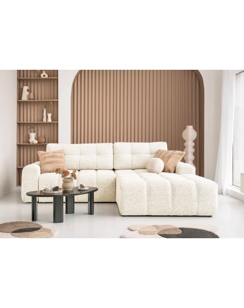 Divano angolare destro Lulu Beige convertibile S - 268x184x94 cm