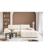 Divano angolare destro Lulu Beige convertibile S - 268x184x94 cm