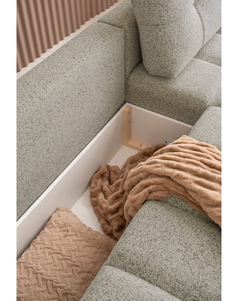 S-MAX konvertierbares Ecksofa rechts Lulu Gris- 364x184x94 cm