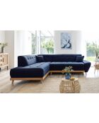 Rechts converteerbare hoekbank Dazzling Daisy 6pl Marineblauw- 253x190x77 cm