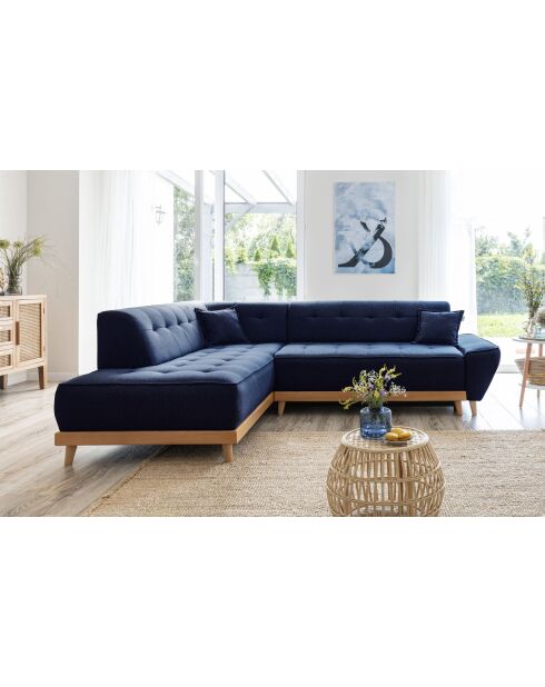 Rechts converteerbare hoekbank Dazzling Daisy 6pl Marineblauw- 253x190x77 cm