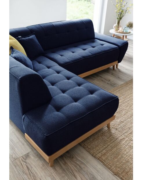 Rechts converteerbare hoekbank Dazzling Daisy 6pl Marineblauw- 253x190x77 cm